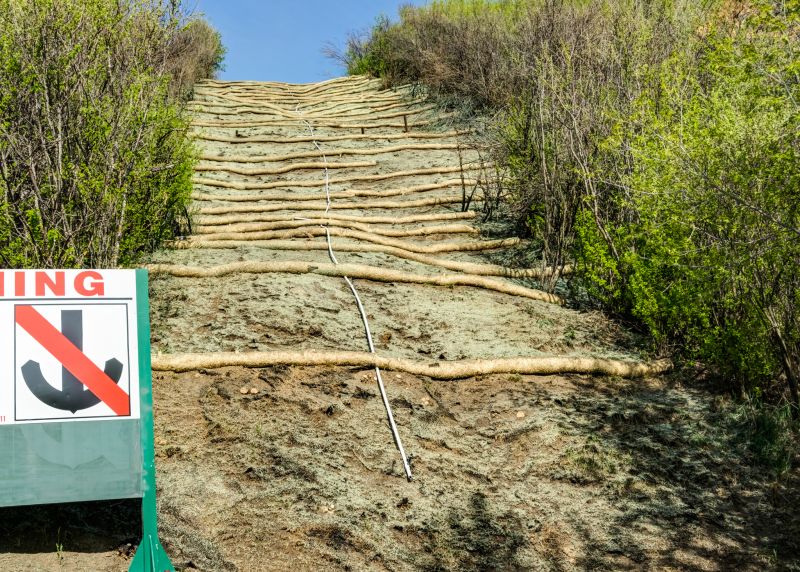 Erosion Control Mat on Slope