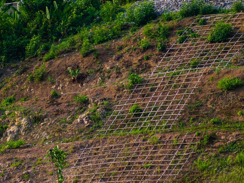 Erosion Control Mesh Installation